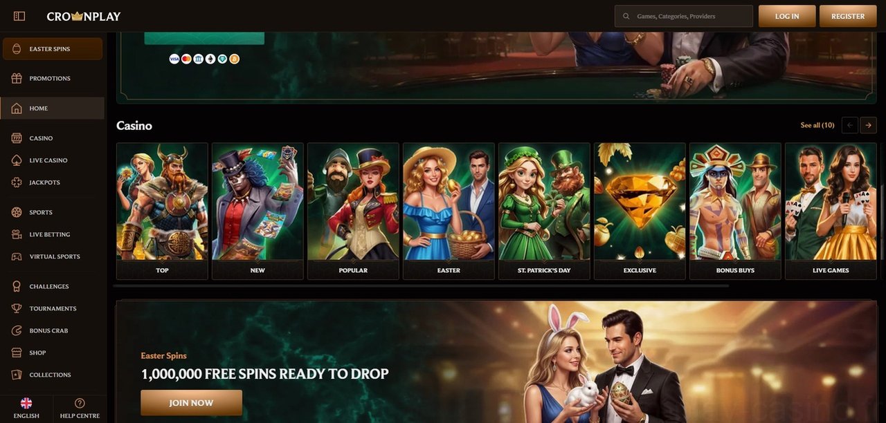 CrownPlay Casino - Revue Complète 2026 Casino